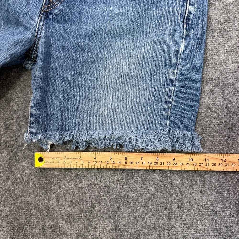 Vtg Levis Nouveau 515 Cut off Shorts Womens‎ 14M Blue Denim Shortie Frayed Hem